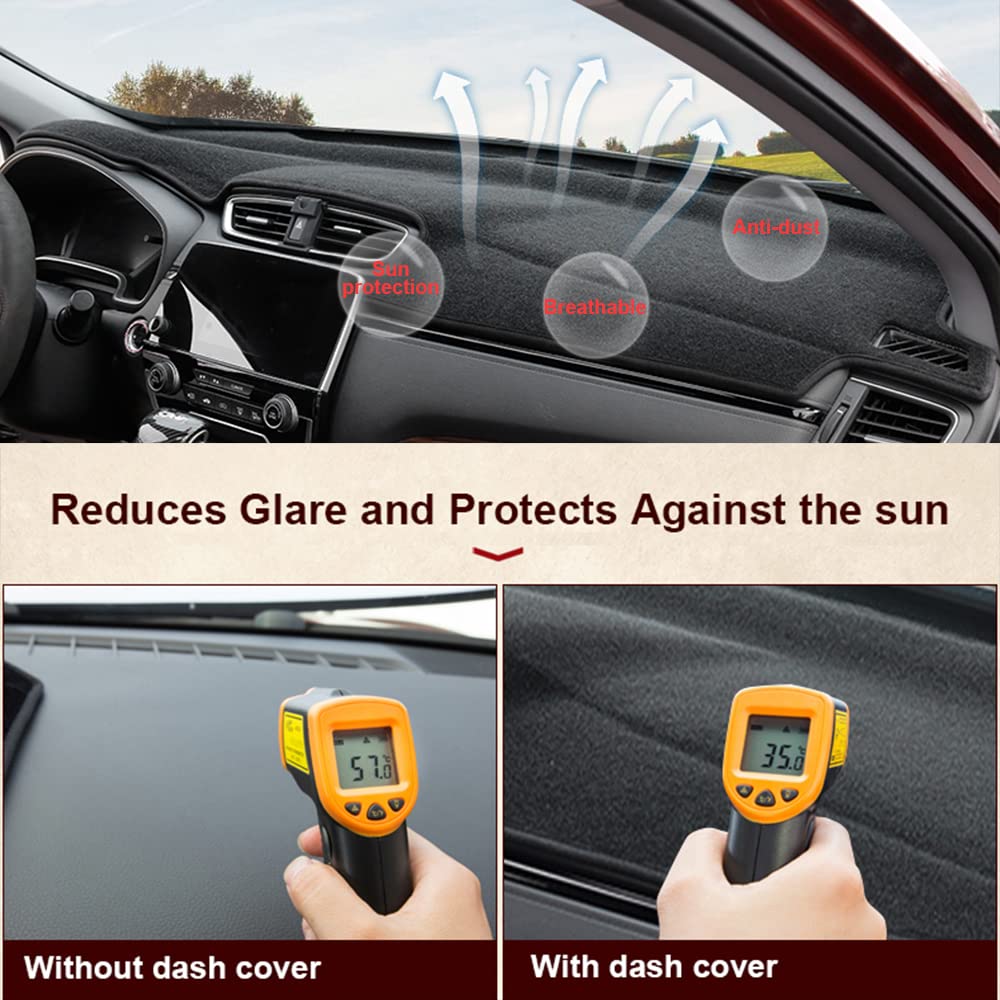 HanLanKa Dashboard Cover for Chevrolet Chevrolet Silverado 1500 LTZ GMC Yukon Premium Black Suburban/Tahoe (2007-2014), Avalanche, (2007-2013),