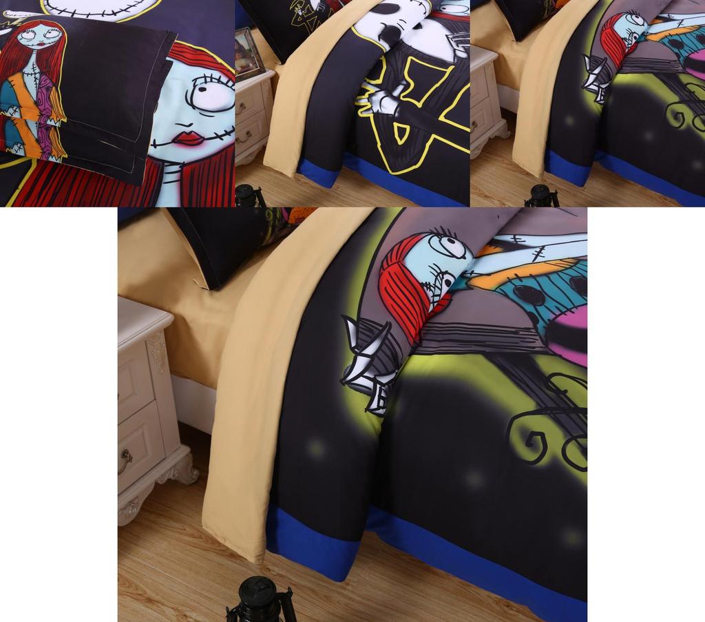 Nightmarish 3d Digital Printed Bedding Set With Character Motifs For European Home Decor