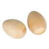 Wooden Maracas Egg Shakers Musical Percussion Instrument Eggs 2Pcs Beige