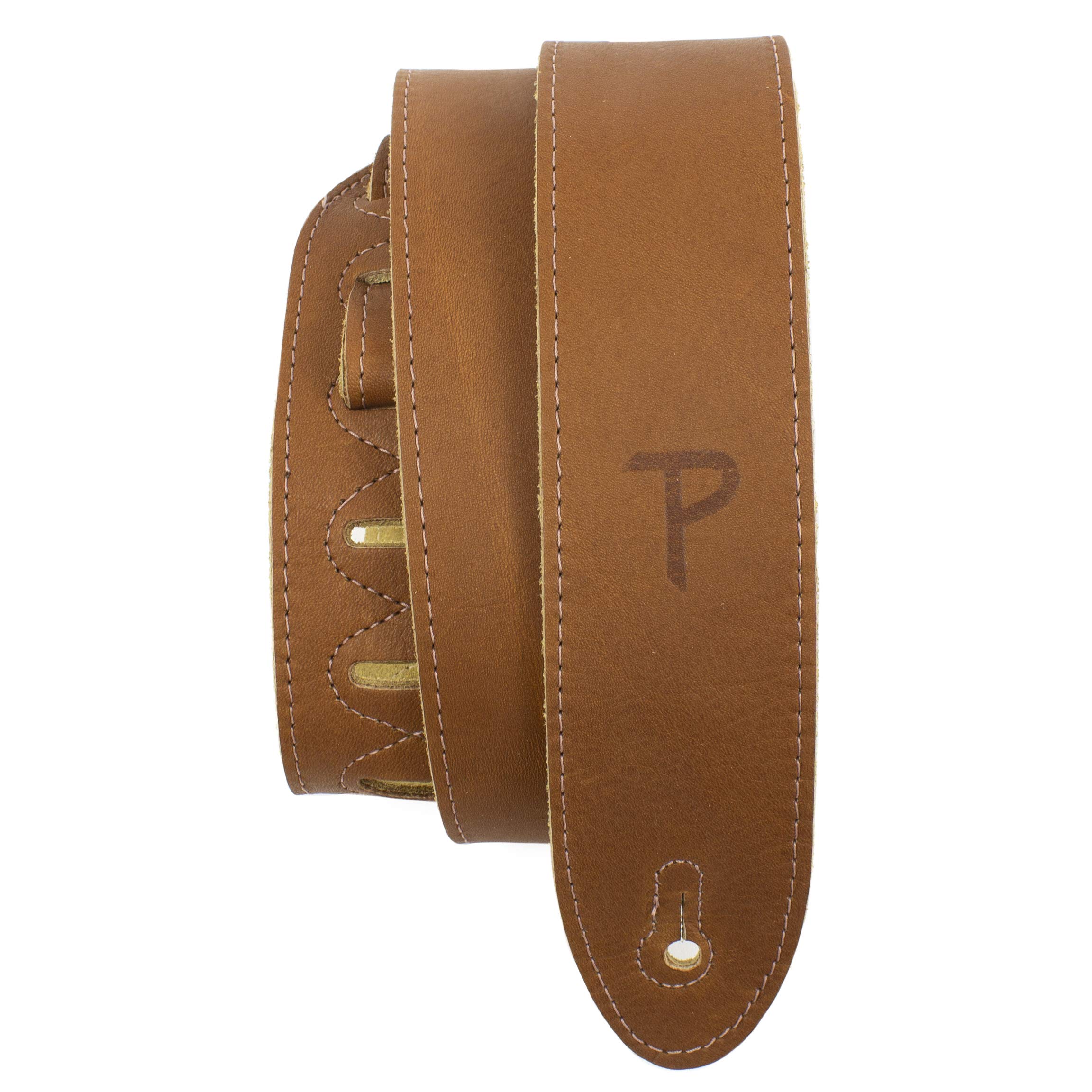 

Italian Leather Guitar Strap CAMEL Perri s BM2-7083