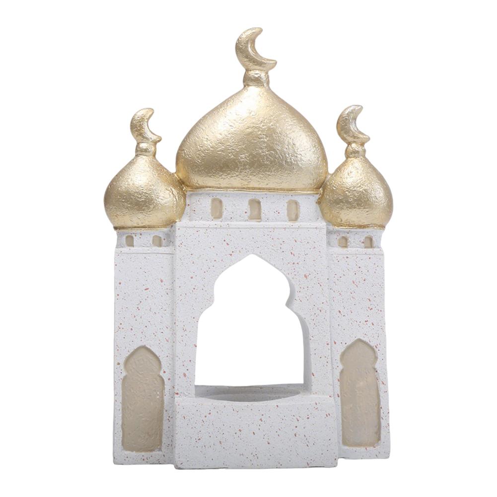 Resin Mosque Statue Tower Ornaments Tower Sculpture Decorative Ramadan home decor for Living Room Bedroom castle ornament