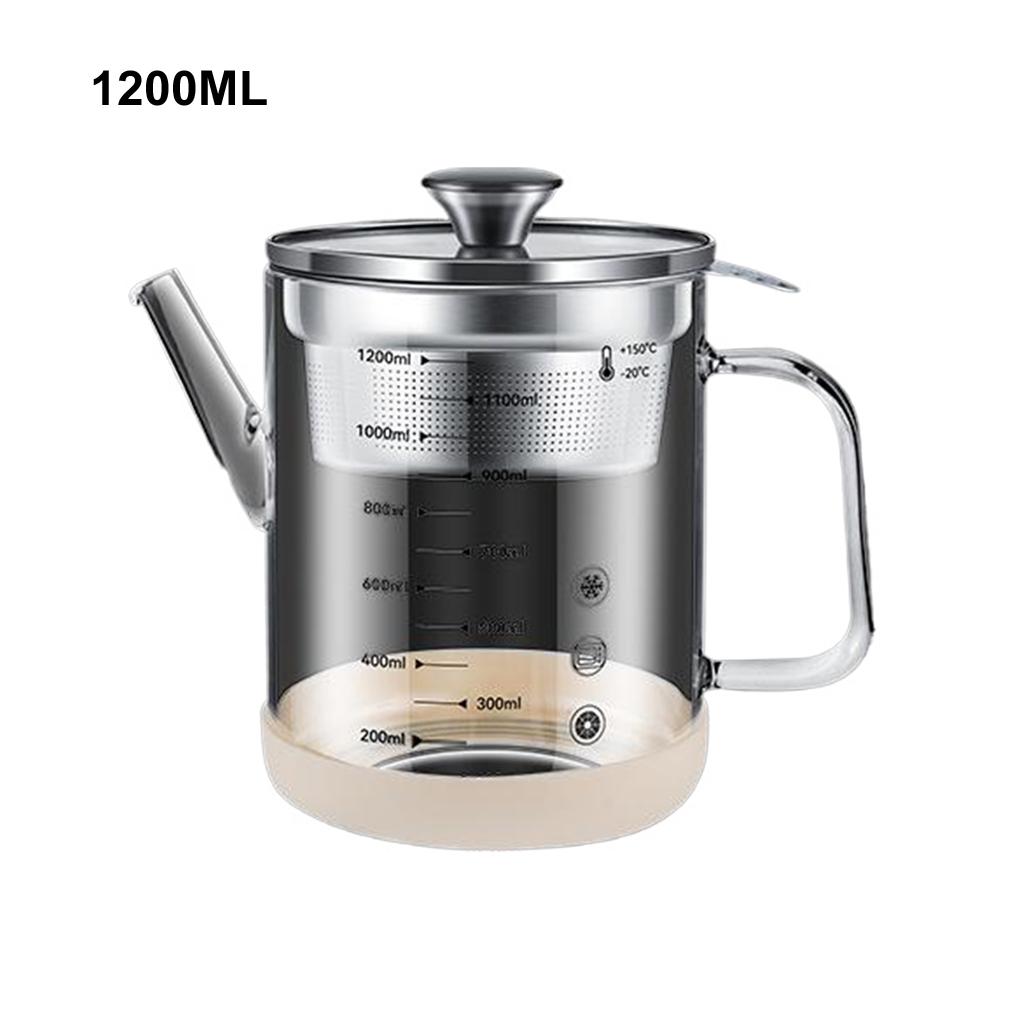 

1.2L/1.5L Glass Oil Filter Pot Soy Milk Yogurt Strainer Glass Container Food Strainer with Scale