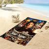 Name Custom King of Pop Print Beach Towel, Large Soft Quick Dry Towel for Beach Camping Swimming