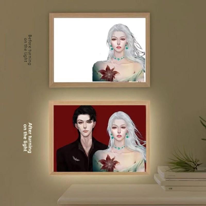 

22cm/8.66in 3D Light Painting Delilah Led Night Anime Peripherals Table Lamp Collectible Party Supplies Bedroom Decoration Gifts