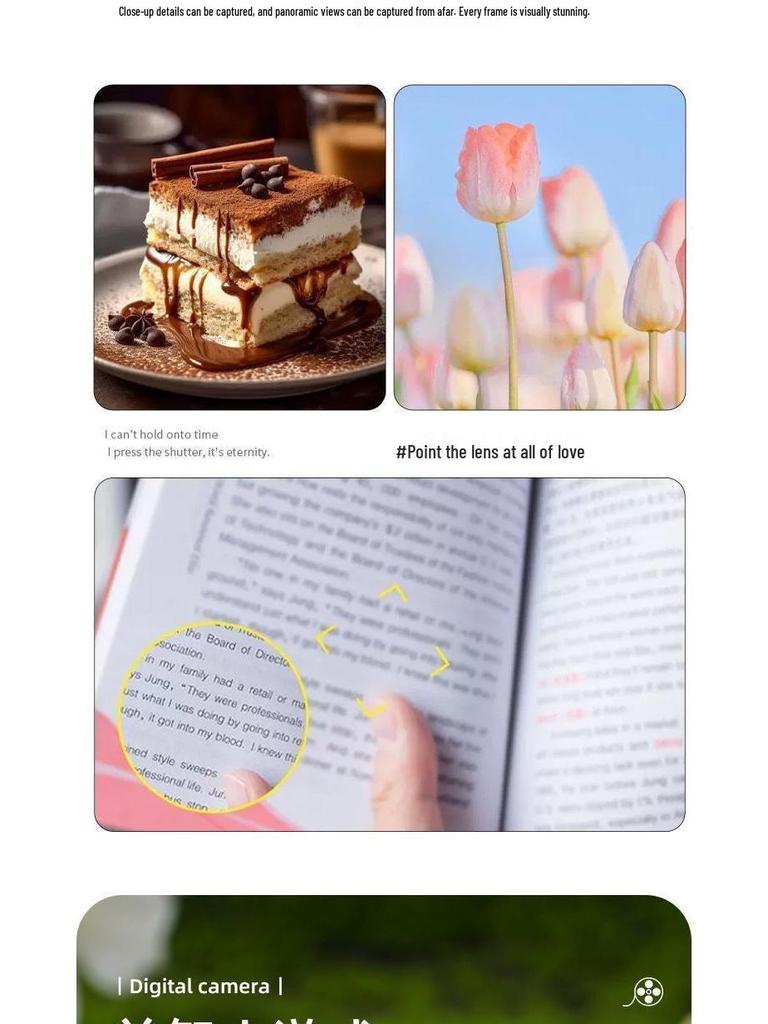 Zhao Lusi 9600W Pixel Dual Lens Cute Retro Digital Camera with Mobile Upload Capability for Students