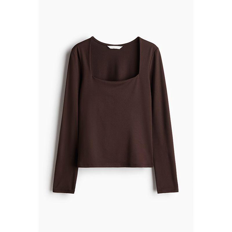 

HM Women s T-shirt Fall 2025 New Arrival Fashion Casual Trend Soft Long Sleeves Jersey Tops 1089811