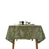 Table Cloth Green Leaf Sketching Dining Table Cloth American Fabric Art Rectangle
