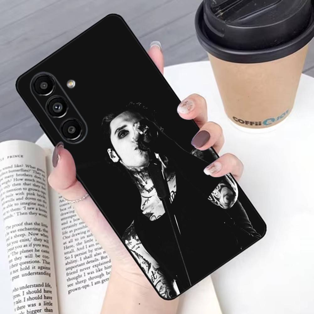 

Singer Andy Biersack Phone Case For Samsung S 25,24,23,22,30,21,10,9,Ultra,Plus,Lite,FE,4G,5G Black Soft Case Samsung S24Plus