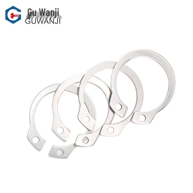 304 Paslanmaz Çelik C Tipi Segman: Mil Yatağı Uygulamaları İçin Dış Segman & Elastik Segman.