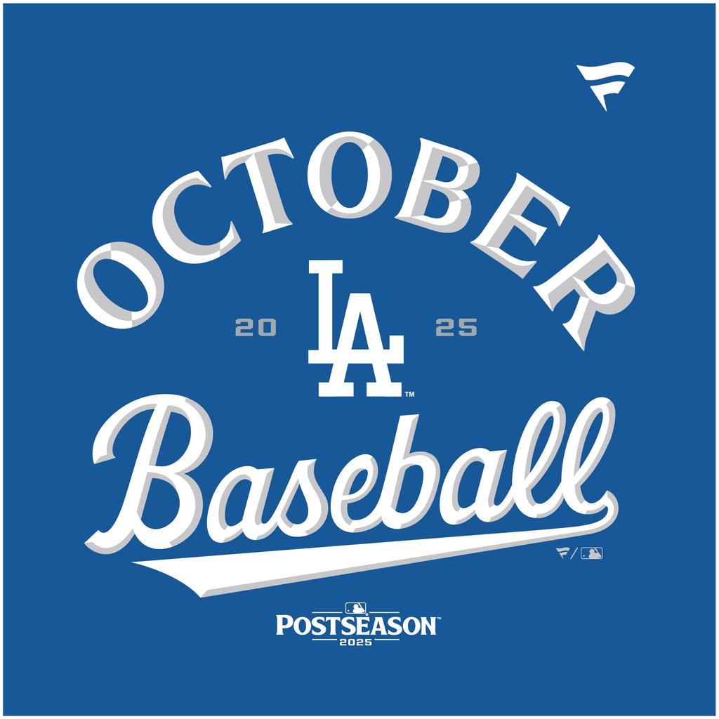 [Fanatics] Fanatics 2025 MLB Postseason Los Angeles Dodgers NL West Division Postseason Locker Room T-Shirt ML25AS153 BLUE (BLU)
