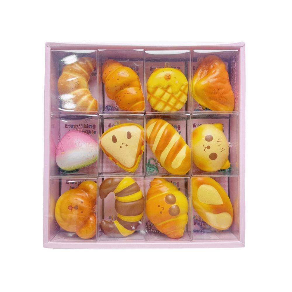 

Happy Pendant Bread Hanger Pinch Le 24-Piece Set Elasticity Toy Bread Pendant Stress Relief 1 Set