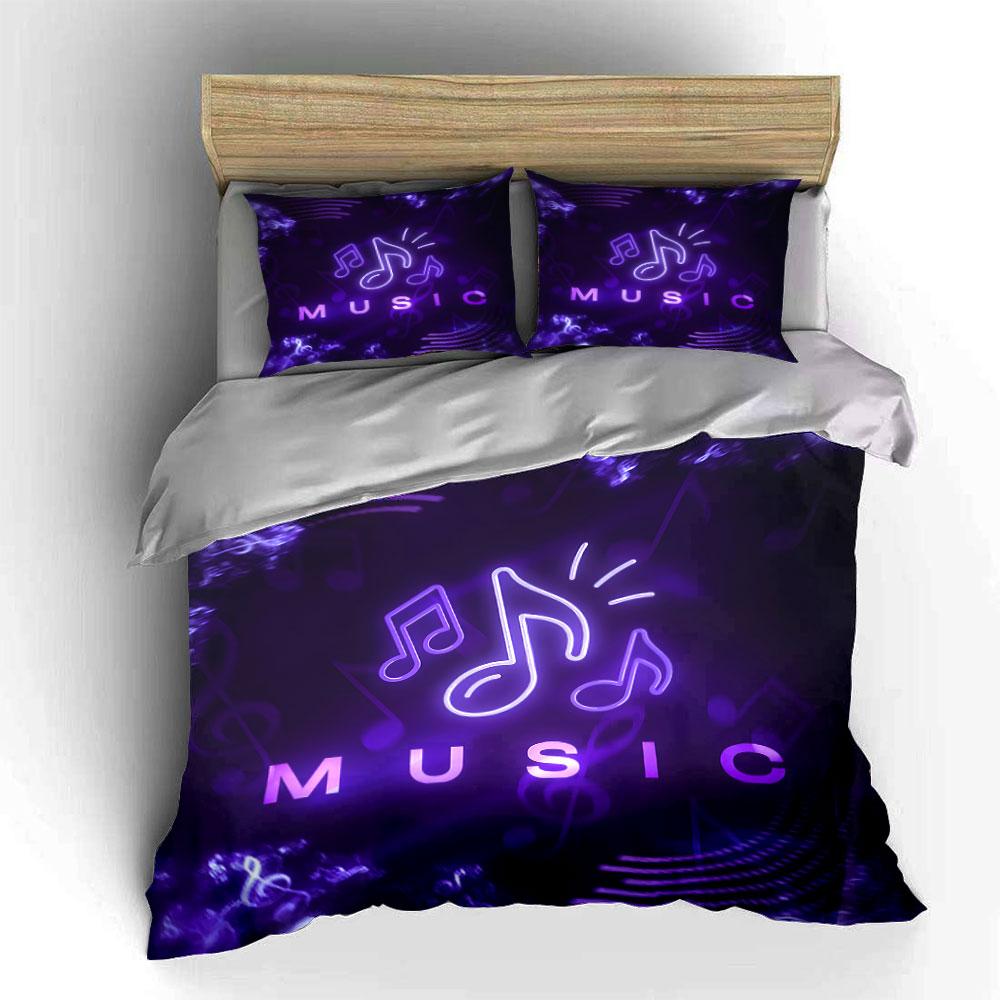 Neon Musical Symphony. Bedding Sets Duvet Covers Pillowcases(1* Duvet Cover 2* Pillowcases Without Duvet Insert)