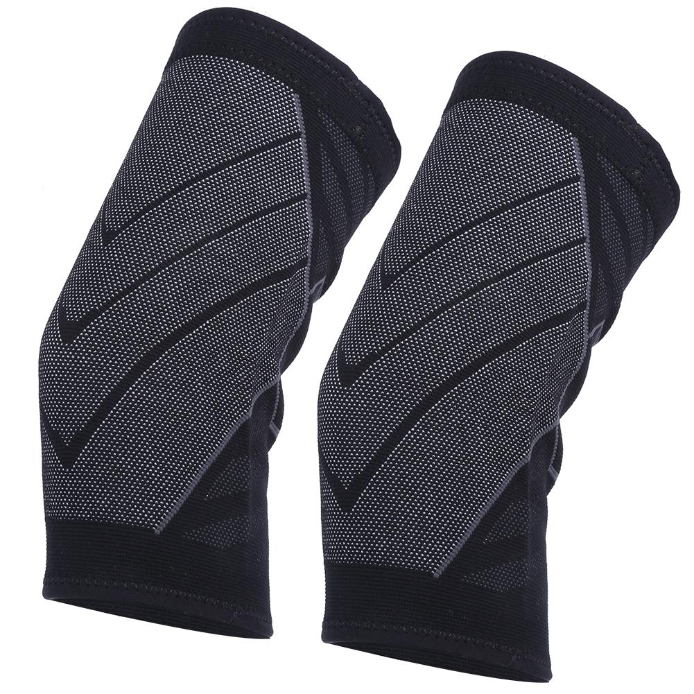 2 Stück Elastische Gestrickte Nylon Outdoor-Sport Kniepolster Schutz Knieschützer für Männer und Frauen XL