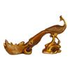 Pure Brass Unique Home Decor Item, Peacock Idol For Home Decor, Gold - 12 Inch