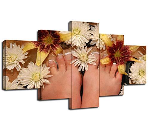 5 sztuk zdrowie uroda Spa masaż twarzy Salon ściana z obrazami ozdoby do dekoracji wnętrz plakaty płótno malarstwo akcesoria do salonu