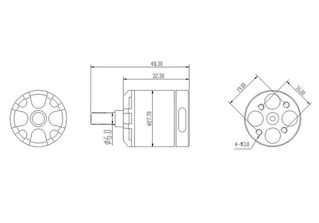 Qunxi QM2816 Brushless EDF Motor for Model Aircraft