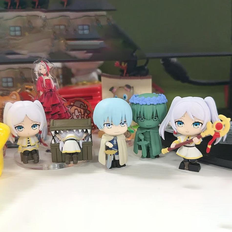 Frieren: Beyond Journey's End Anime Himmel Small Figure Caspule In Stock Cartoon Lovely Ornaments Birthday Gift Kid Toys