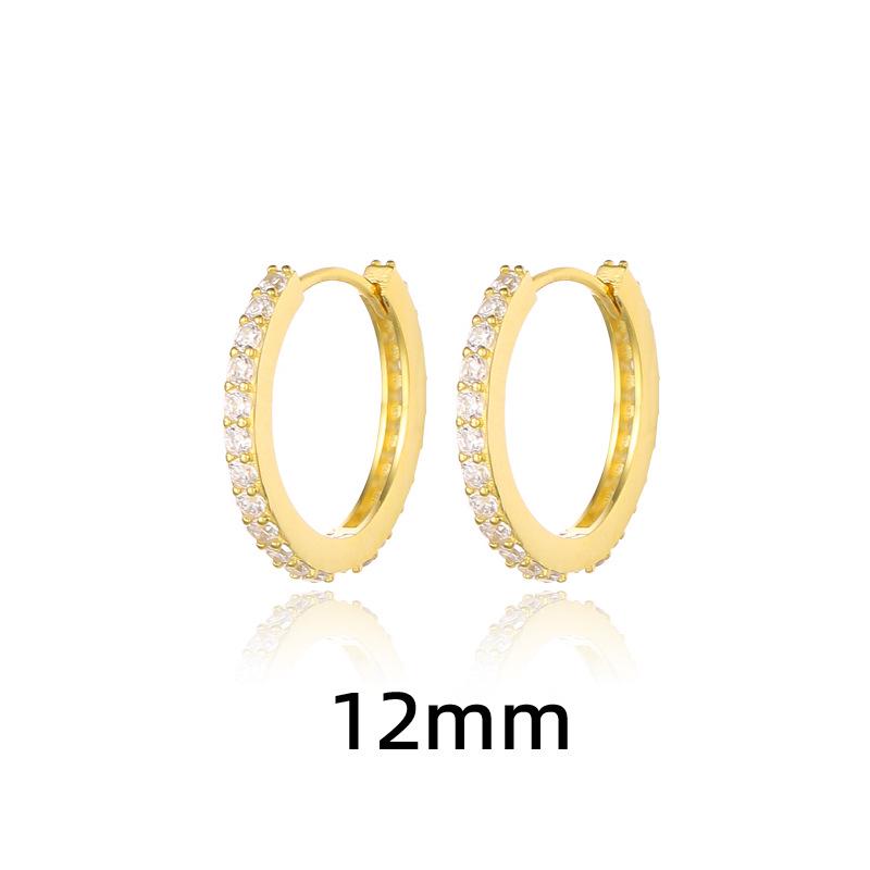 Full Circle Cubic Zirconia Ear Cuff: Neutral, Trendy, Simple Stacking Hoop Earrings