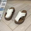 Wear 2025 New Roman Slippers Women's Summer Muffin Heightened Thick Bottom High-end Explosion Baotou Sandals Summer