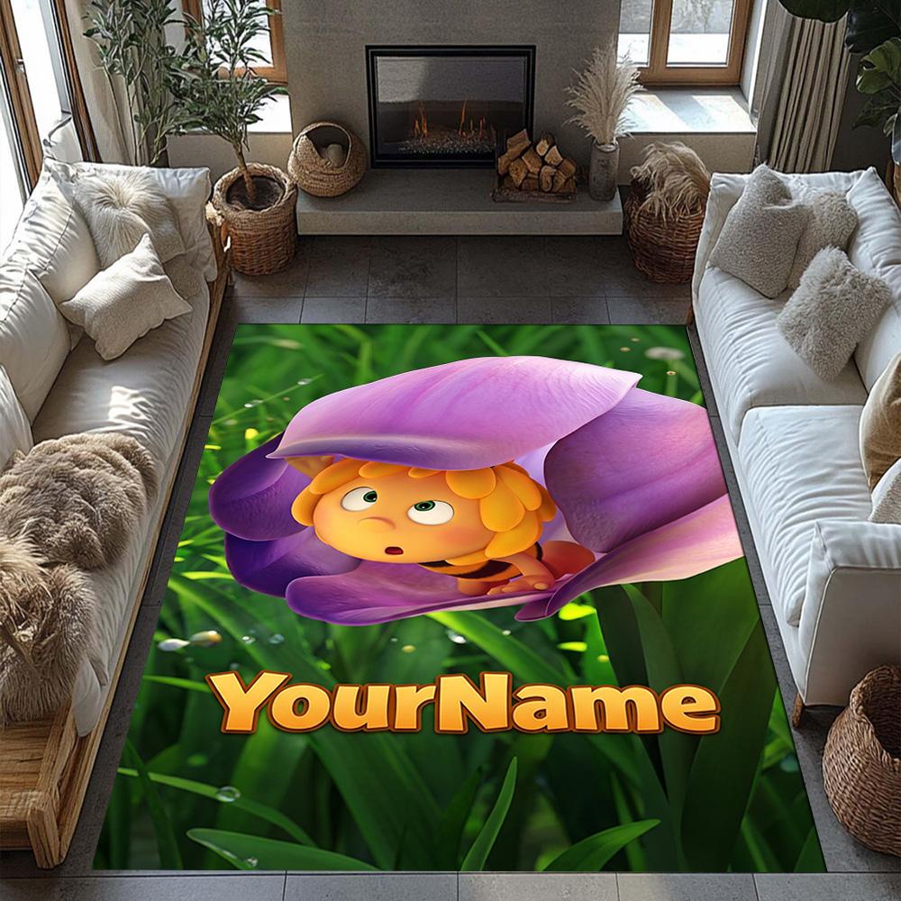 Biene Maja Customized Name Floor Rug Office Rug Perfect for Outdoor Decorate room Foyer Game Room Antislip Carpet Office home decor