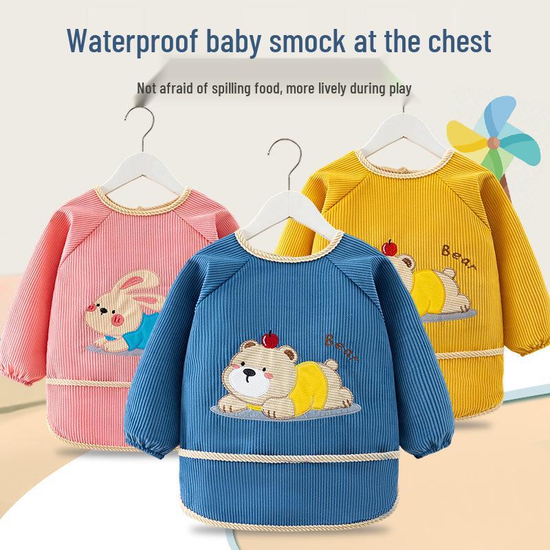 Wasserdichte, fleckenabweisende Lätzchen für Babys: Stilvolle Schutzkleidung & Lätzchen für Herbst-/Wintermahlzeiten & Kindergarten.