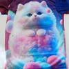 Children's Autumn Clothes For Teenagers Cute Dog Cat 3d Printed Child Boys Girl Clothing From 8 To 10 Years Kid Tee Shirt