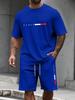 Men's Two-piece Sports Suit, Short-sleeve Shirt and Shorts Set, Men's Running Apparel