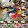 Tappeto 3D a Forma di Fiore Assorbente Asciugatura Rapida Irregolare Peluche Floreale Tappetino da Pavimento Lavabile Antiscivolo Soggiorno Camera da Letto Bagno Cucina Decorazione Tappeto