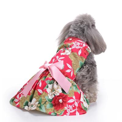 New Spring and Summer Ragdoll Cat Flower Skirt Fairy Skirt Polyester Printing Custom Light and Breathable Pet Clothes