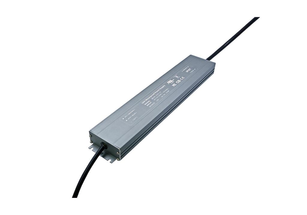 12V/24V Ultra-Thin Waterproof Power Supply, 30W-360W, DC Constant Voltage IP67