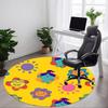 1 Stück Blume Sonne Büro Runder Teppich, Unter Bürostühlen Schlafzimmer Wohnzimmer Heimdekoration, Raumdeko, In verschiedenen Größen erhältlich