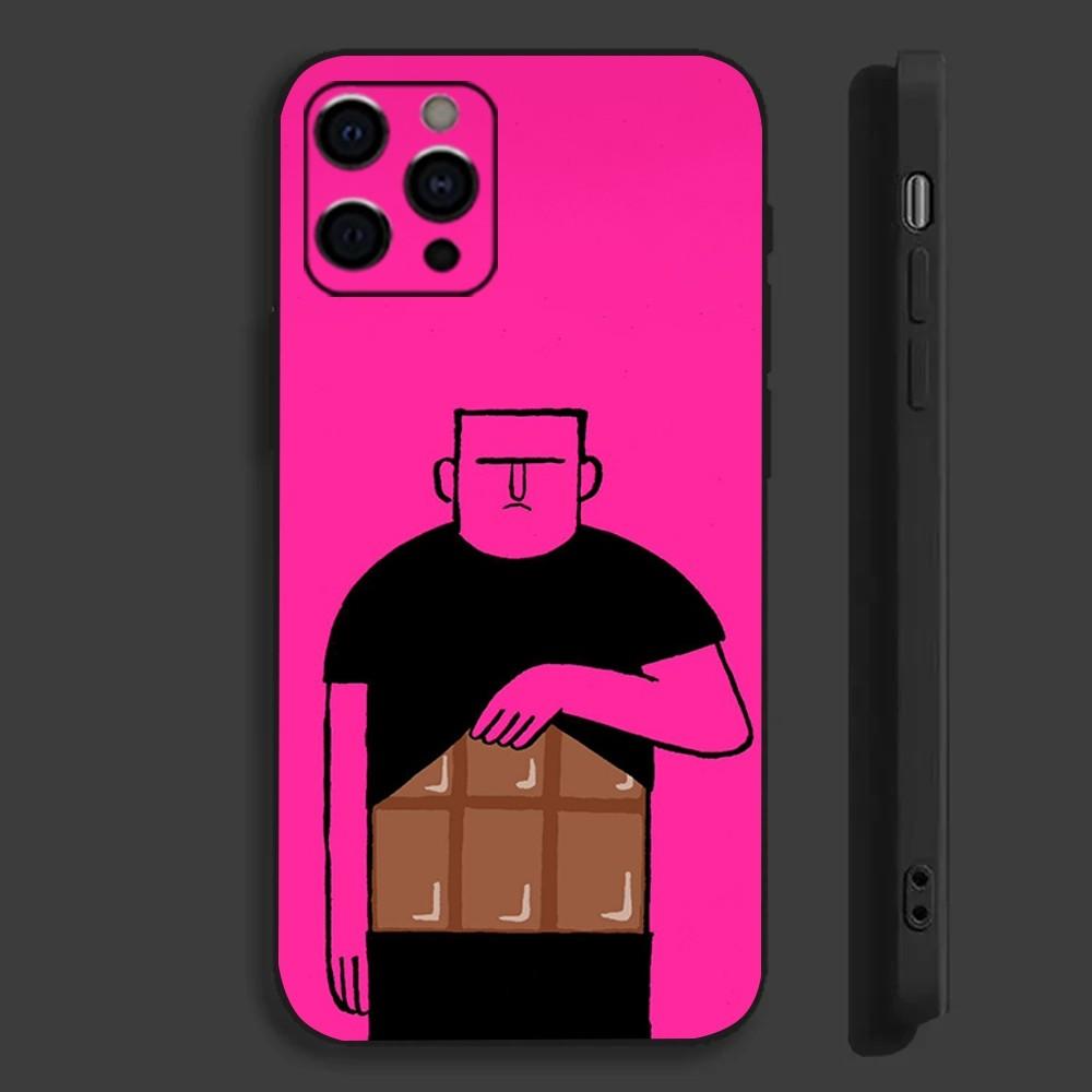 Jean J-Jullien Art3 Phone Case For Apple iPhone 15,14,13,12,11,Pro,X,XS,Max,XR,Plus,Mini Soft Black Cover