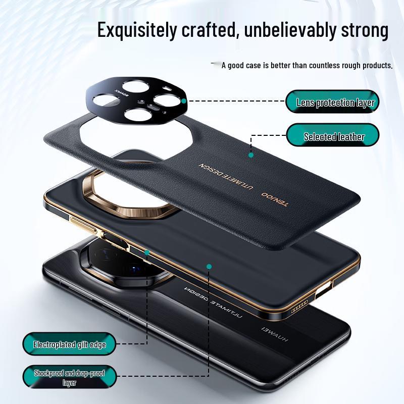 Tianjue Gilded Edge Premium Leather Case for Huawei Mate 70 Series