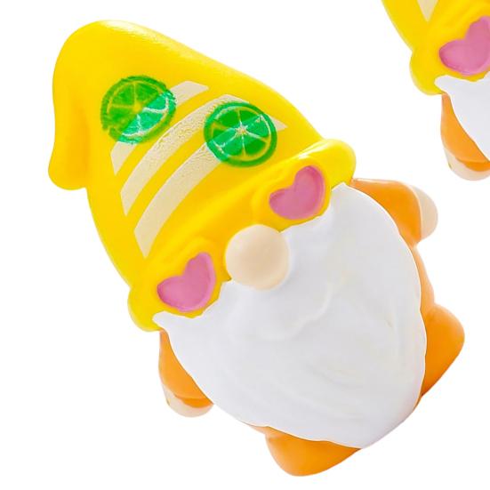 2 Pcs Mini Summer Gnome Figurines Beach Resin Gnomes Miniature Figures for Pool Party Favors DIY Cake Decoration Fairy Garden Home Decor