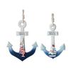 Boat Hook with Lanyard Solid Wood Handmade Blue White Gradient Coastal Decor Symbol Good Luck Boat Hook
