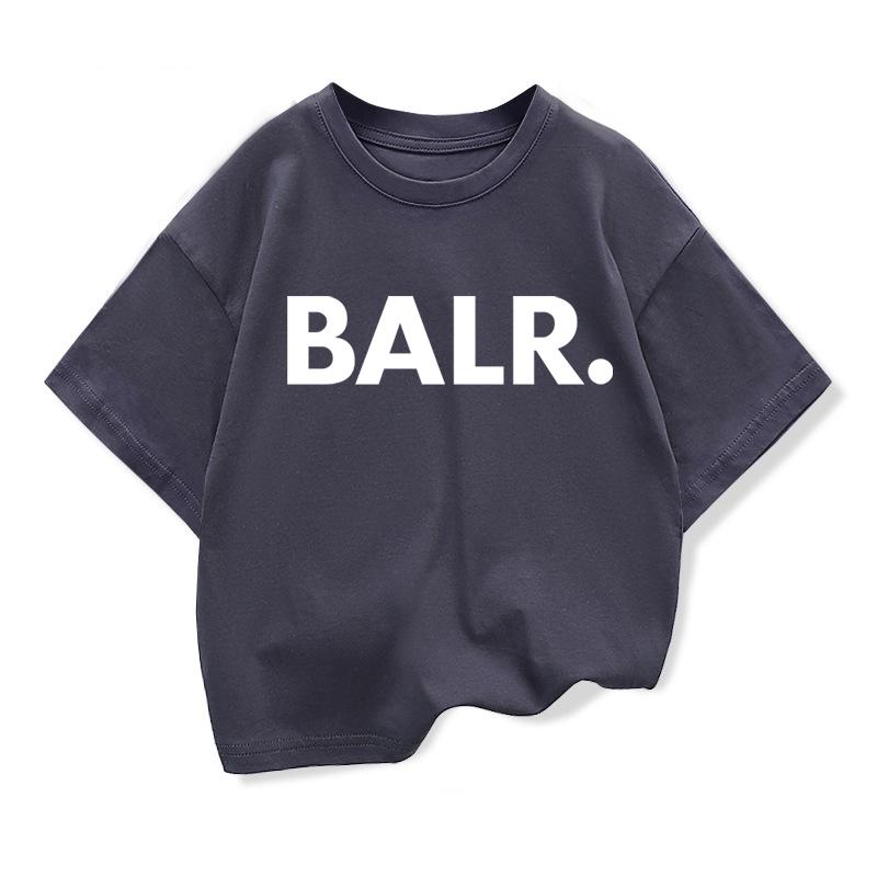Summer Boys T-shirt Cotton Casual Funny BALR. Print Baby Cool Loose O-neck Tops for Baby Kids Short Sleeve Girls Tees Tops