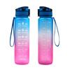 1L Gradient Frosted Travel Mug with Bounce Cover - 1000ml Space Cup, Large Capacity Student Water Bottle