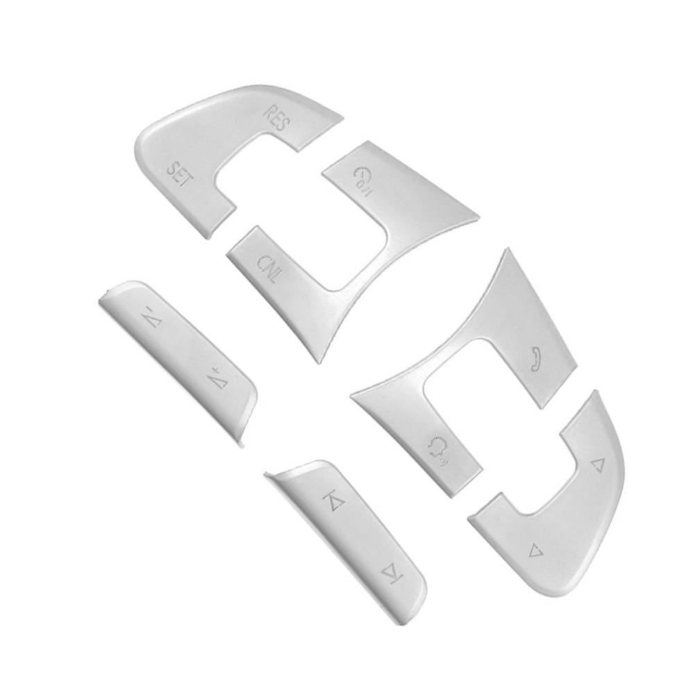 6pcs Steering Wheel Control Button Decoration Trims Compatible with For Passat B7 B8 and For JETTA for Left Hand Drive Cars
