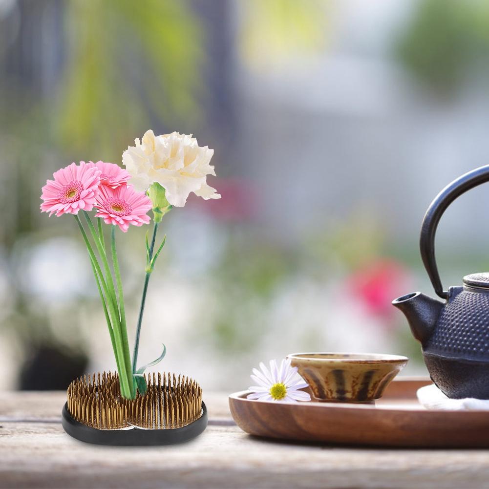 Unique Sun and Moon Shape Flower Kenzan Flower Arrangement Needle Pin Fixed Arranging ToolM
