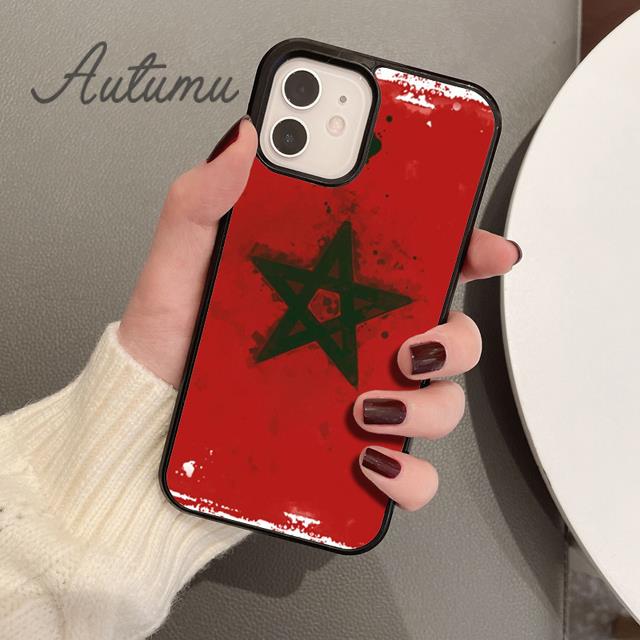 Flag of Morocco Phone Case for iPhone 11 12 13 14 Pro Max mini X XR XS SE 2020 5 6S 7 8 Plus Samsung Galaxy S21 S22 Cover shell