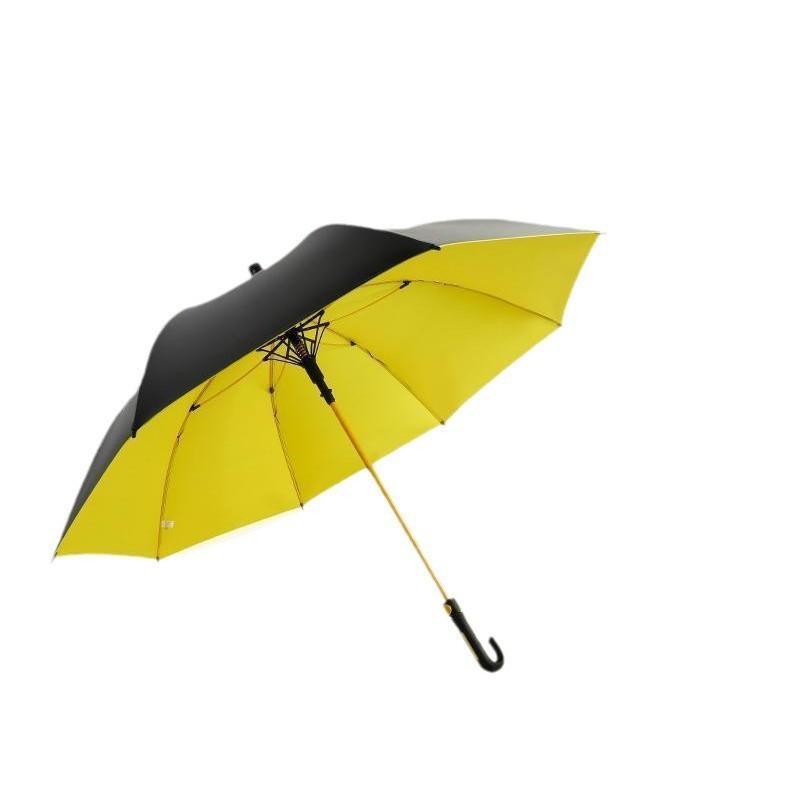17-Inch curved handle waterproof cover golf umbrella oversized men's double long-handled umbrella sun protection and UV protection straight