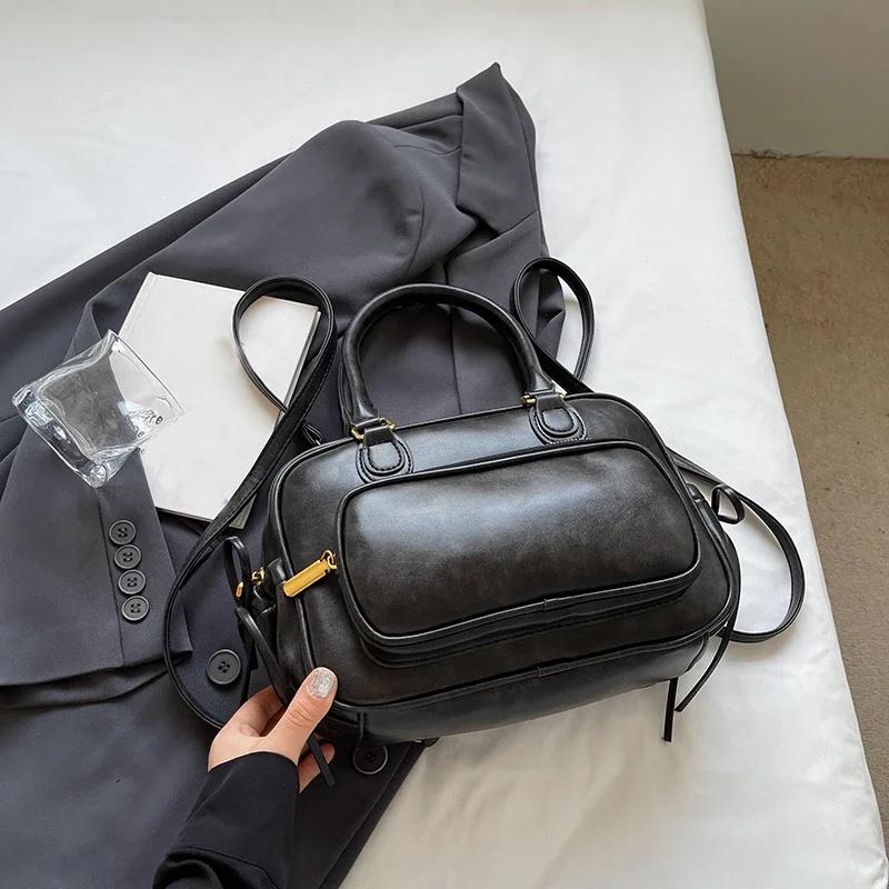 

Маленькие симпатичные сумки через плечо из искусственной кожи с короткой ручкой для женщин 2024 года, роскошные модные сумки через плечо чёрный