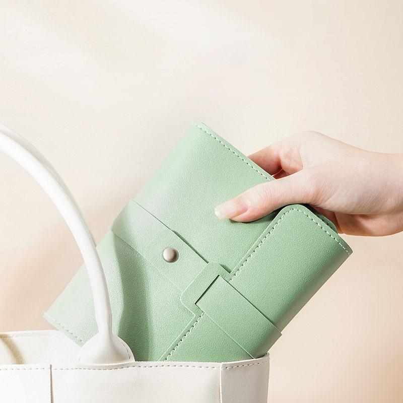 Portable Jewelry Pouch Creative  Earrings Multi-Layered Pu Leather Jewelry Bag
