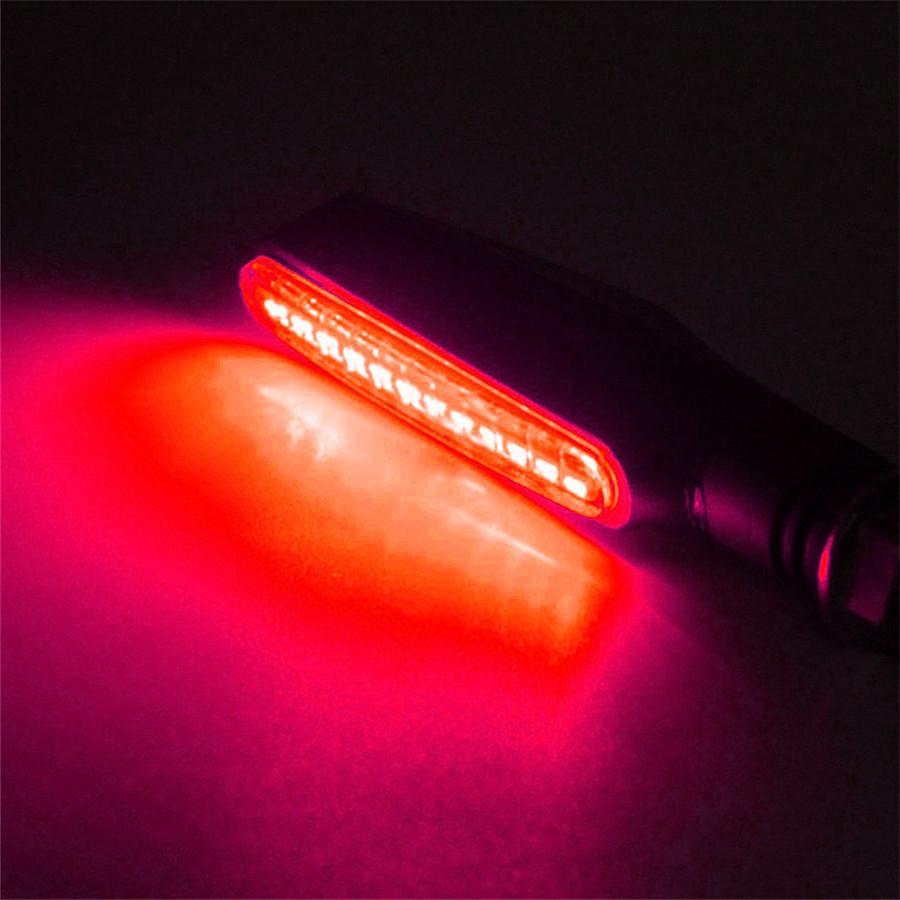 4 Pcs Motorcycle 24LED Flowing Blinker Bendable Turn Signal Light DRL Tail Lamp
