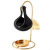 Decorative Essential Oil Burners, Ceramic Hanging Waxes Melt Stove with Metal Tealight Stand, Accent Tabletop Decors Y5GB