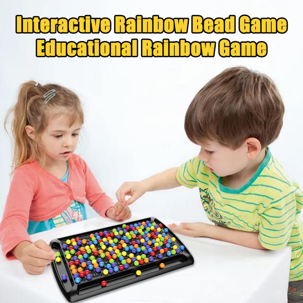 Duhová kulička Eliminační desková hra s 84/241 barevnými korálky, rozpoznáváním barev, soustředěním, logickým tréninkem, pro děti a dospělé, interaktivní vzdělávací šachová hračka