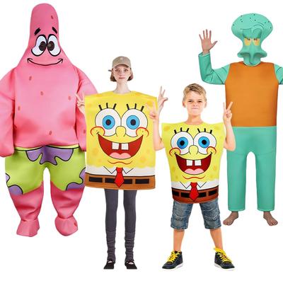 Anime Kreslený Patrick Hvězda Cosplay Kostým Houba Patrickstar Kombinéza pro Ženy Dívky Chlapce Muže Purimová Párty Karnevalový Kostým
