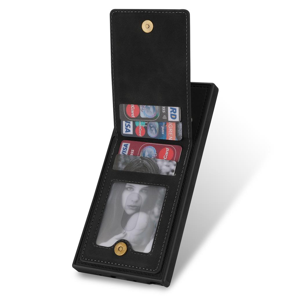 For Samsung Galaxy S25 Ultra Case RFID Blocking Card Slots TPU+PU Leather Phone Cover
