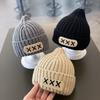Letter Embroidery Knitted Hat Warm Baby Hat Casual Children Cap Winter