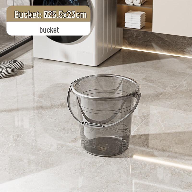 ZISIZ Large Transparent Portable Plastic Bucket